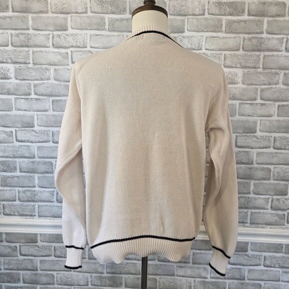 Vintage CF Hathaway Cotton Hand Intarsia Sweater Argyle Pheasant Preppy Acadamia - Picture 3 of 8